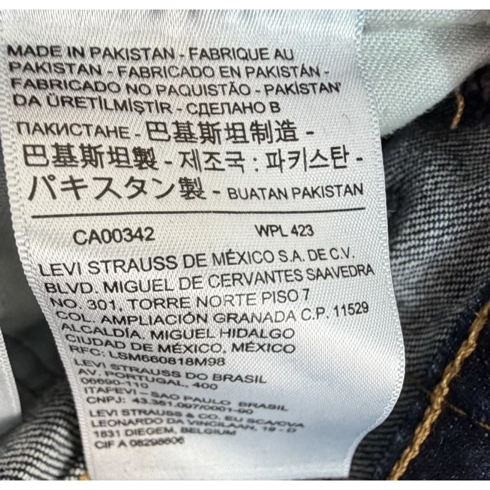 Levi's 569 Loose Straight Jeans Men's Sz 40x32 Blue Dark Wash Stretch Whiskering